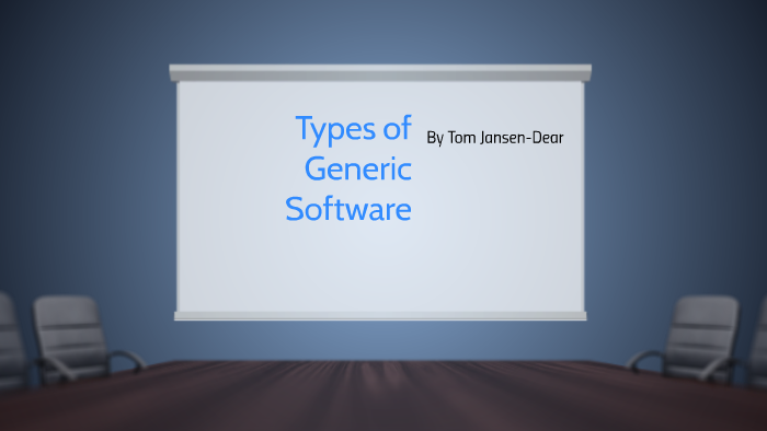 types-of-generic-software-by-tom-jansen-dear