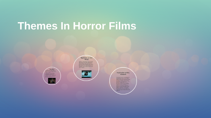  Themes In Horror Films By Ohemaa Peprah