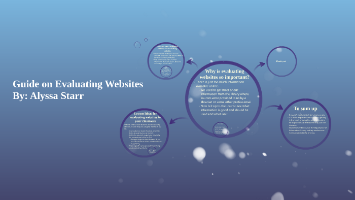 Guide on Evaluating Websites by Alyssa Starr on Prezi