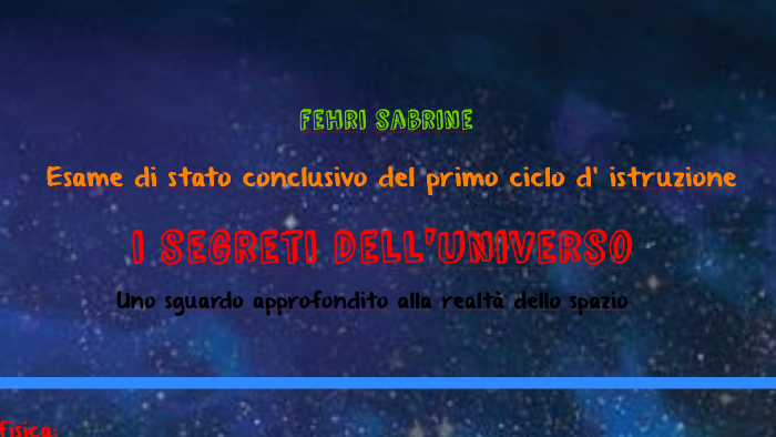 Universo By Sabrina Fehri On Prezi