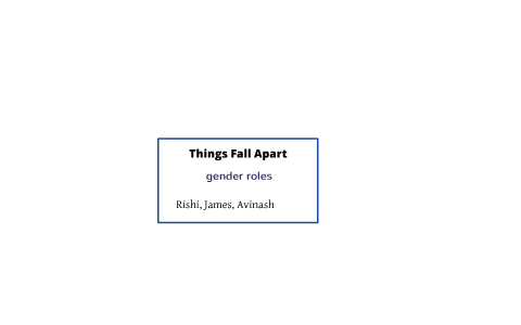 Things Fall Apart; Gender Roles By Avinash Baskaran