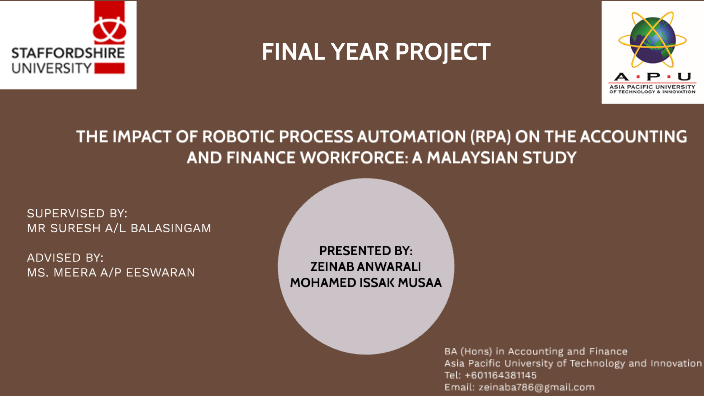 FINAL YEAR PROJECT PRESENTATION by Zeinab Anwarali on Prezi