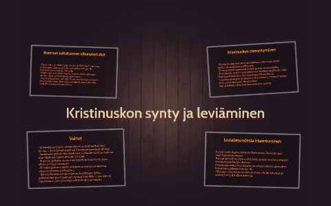 Kristinuskon Synty Ja Leviäminen By - - On Prezi