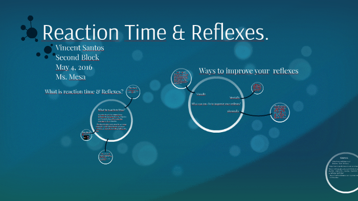 Reaction Time & Reflexes. By Vincent Santos