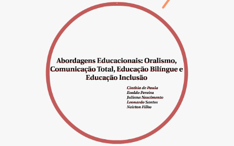 Abordagens Educacionais: Oralismo, Comunicação Total, Educaç by Cinthia ...