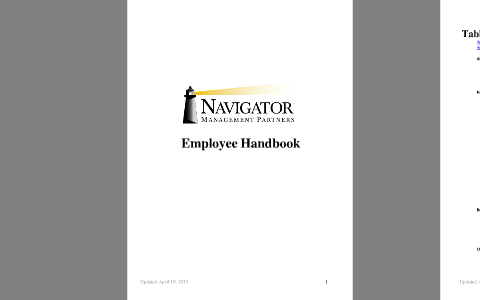 Navigator Employee Handbook by Jessica Torres on Prezi