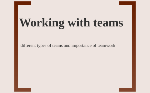 Dividing team types by Akash Puranik