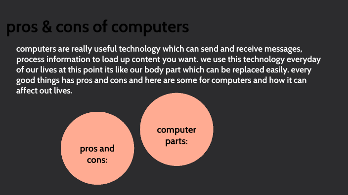 Computer pros and cons презентация