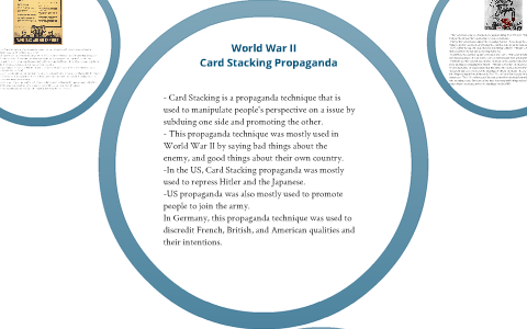 card stacking propaganda 2022
