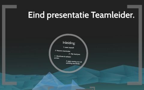 Eind presentatie Teamleider. by mitchel heijne on Prezi