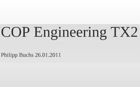 COP Engineering by Philipp Buchs