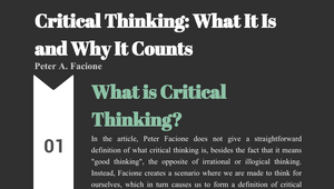 critical thinking what it is and why it counts summary