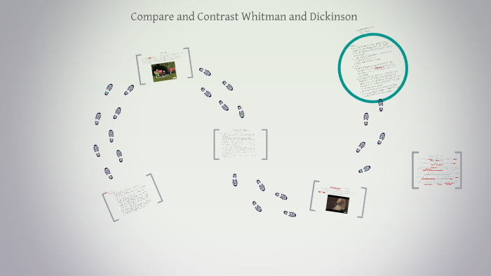 walt whitman and emily dickinson compare and contrast