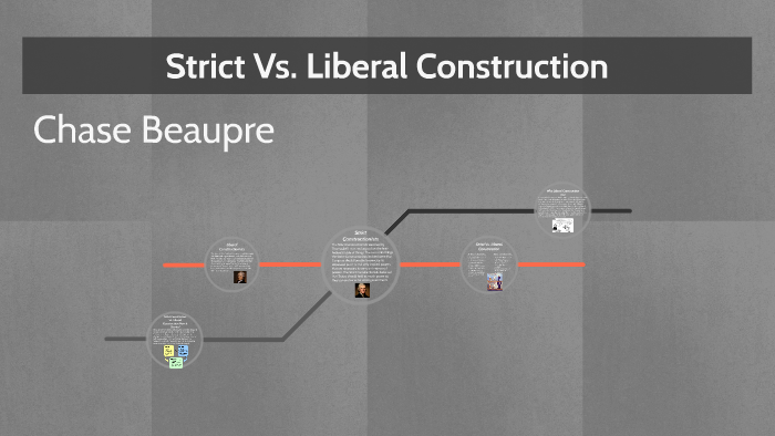 Construction Of The Constitution Strict And Liberal Chart