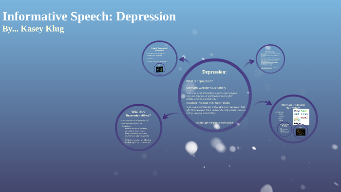 example of informative speech about depression