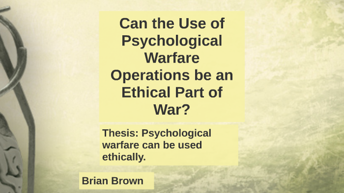 psychological warfare essay