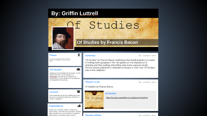 off studies by francis bacon summary