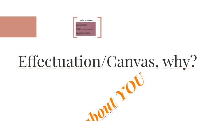 Effectuation/Business Model Canvas (E/BMC) by Erwin Sengers on Prezi