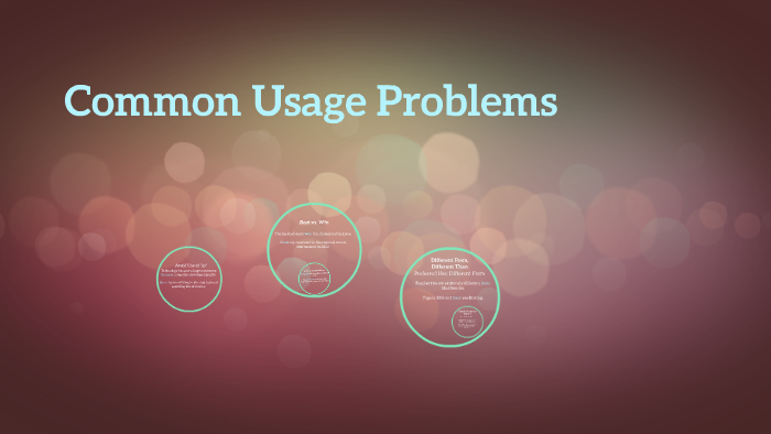 Common Usage Problems by Michelle Cliff on Prezi