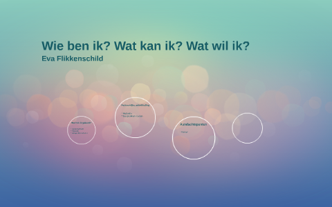 Wie ben ik? Wat kan ik? Wat wil ik? by Eva flikkenschild