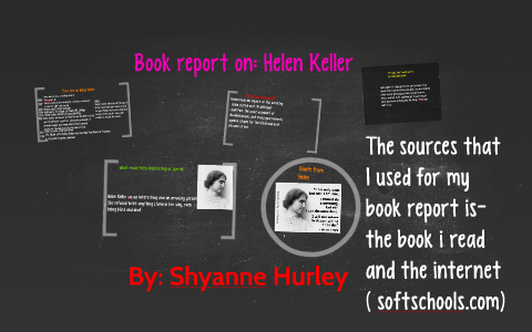 book report on helen keller