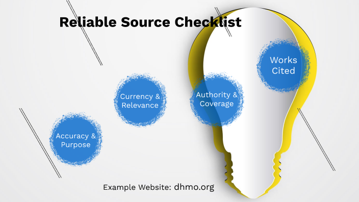 Reliable source checklist by Kriday Singh on Prezi