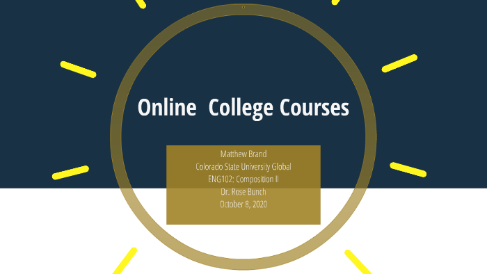 Online College Courses By Matthew Brand