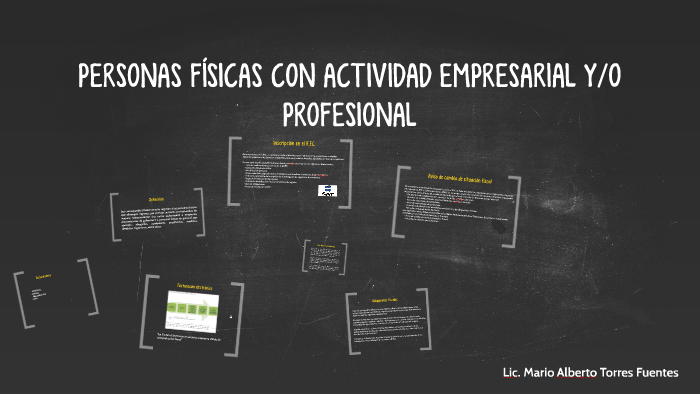 PERSONAS FISICAS CON ACTIVIDAD EMPRESARIAL Y/O PROFESIONAL by on Prezi