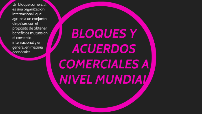 BLOQUES Y ACUERDOS COMERCIALE A NIVEL MUNDIAL By Geraldine Muñoz Ortiz ...