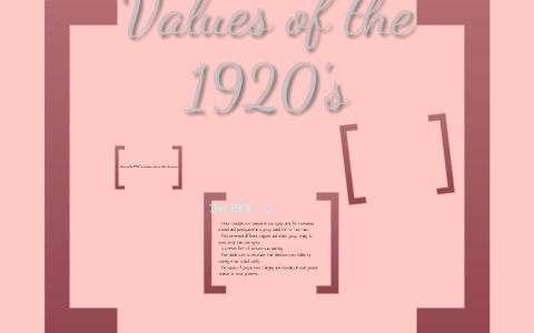 1920s Values 1920's Values by Micaiah Brown on Prezi
