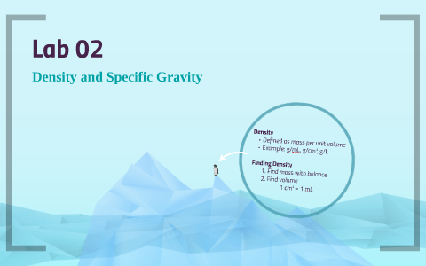 Lab 02: Density and Specific Gravity by Sarah Obermeyer on Prezi