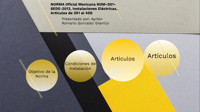 NORMA Oficial Mexicana NOM-001-SEDE-2012, Instalaciones Eléctricas