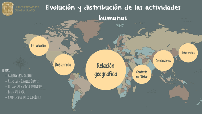 Evolución y Distribución de las Actividades Humanas by Carolina Navarro ...