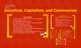 Socialism Capitalism And Communism By Selina Thorossian