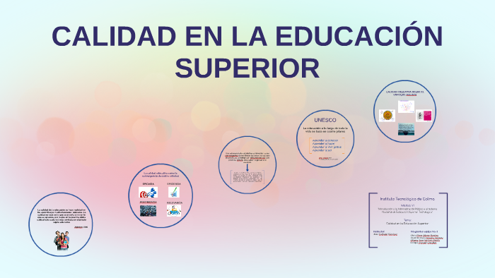 Calidad en la educación superior by GLORIA ELENA GOMEZ RAMIREZ