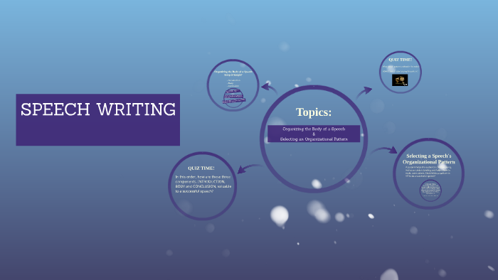 writing patterns in speech writing ppt