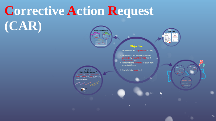 corrective action request adalah