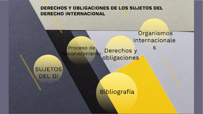 DERECHOS Y OBLIGACIONES DE LOS SUJETOS DEL DERECHO INTERNACIONAL By ...