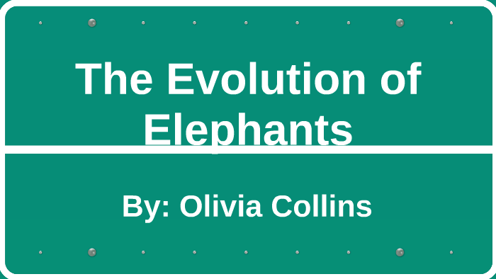 The Evolution of Elephants by Olivia Collins on Prezi