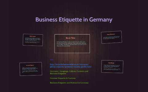 business etiquette in germany presentation