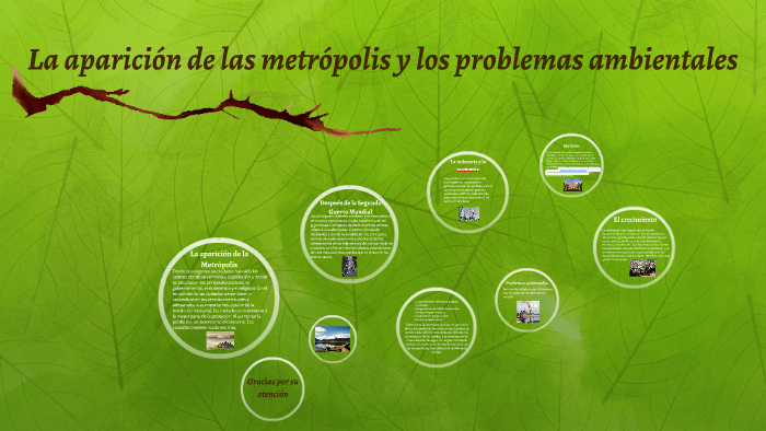 La aparición de las metrópolis y los problemas ambientales by Diego Del