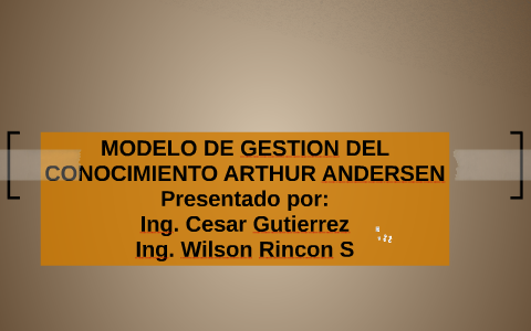 MODELO DE GESTION DEL CONOCIMIENTO ARTHUR ANDERSEN by wilson rincon on  Prezi Next