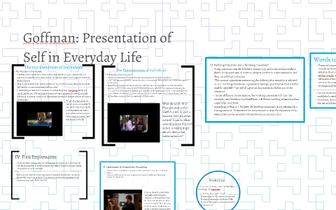summary of goffman the presentation of self in everyday life