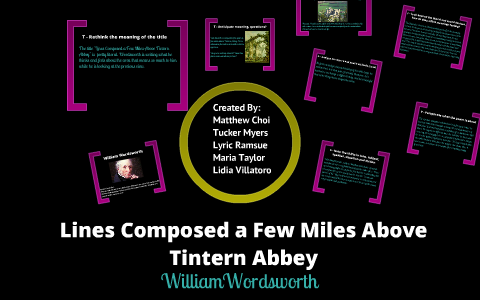 wordsworth lines composed a few miles above tintern abbey