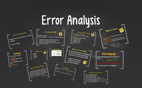 error analyses