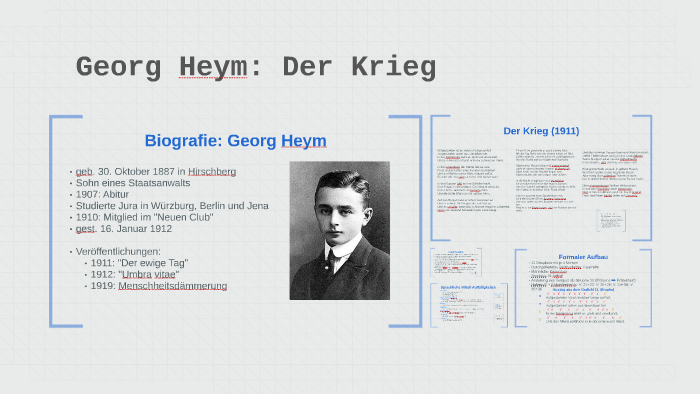 Heym Der Krieg by S Flaum on Prezi