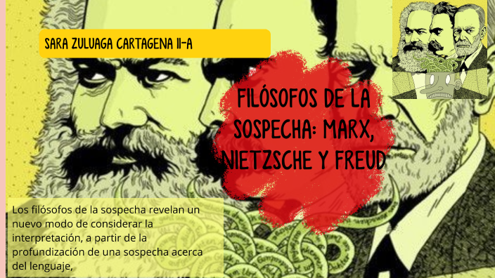 FILÓSOFOS DE LA SOSPECHA: MARX, NIETZSCHE Y FREUD by sara zuluaga