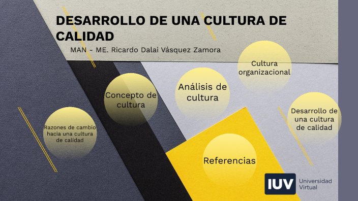 DESARROLLO DE UNA CULTURA DE CALIDAD by Ricardo Dalai Vasquez Zamora on