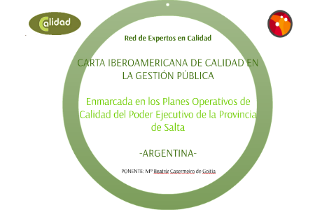 CARTA IBEROAMERICANA DE CALIDAD EN LA GESTIÓN PÚBLICA by Redes de Expertos