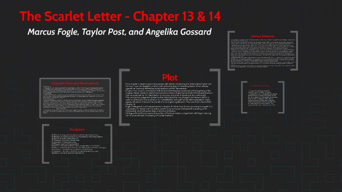 The Scarlet Letter Chapter 13 & 14 by Taylor Post